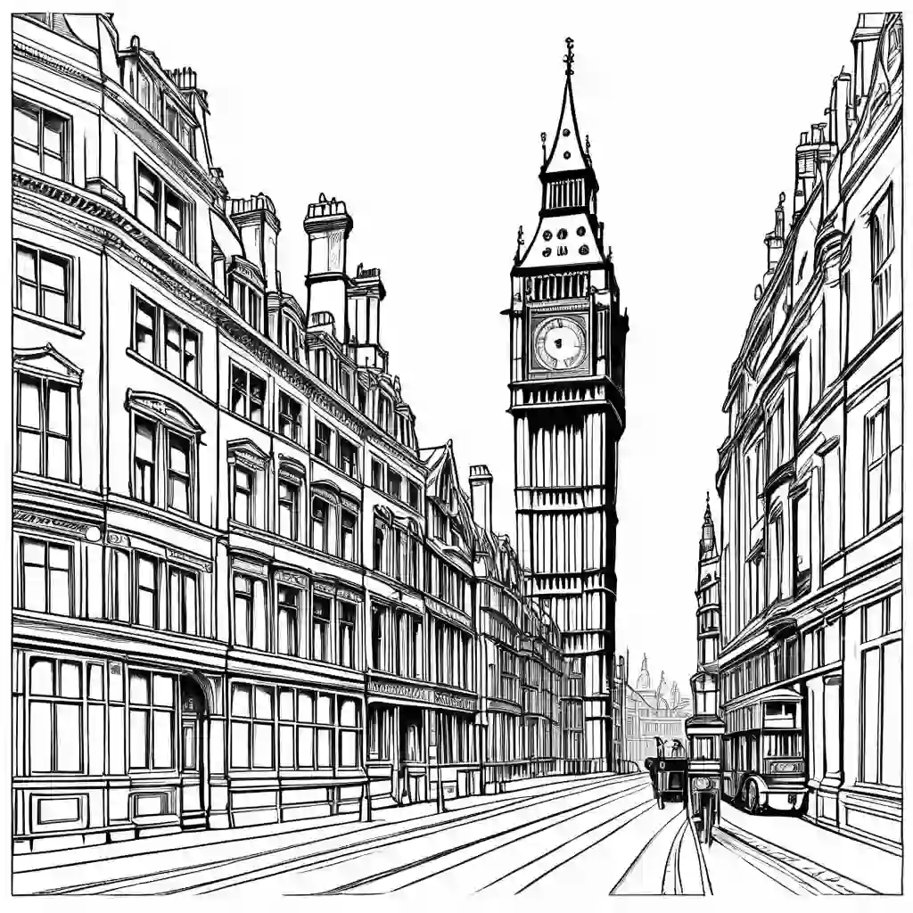 Victorian London coloring pages